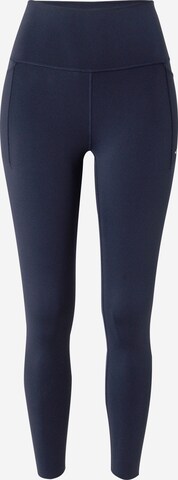 ADIDAS PERFORMANCE Skinny Sportovní kalhoty 'Optime Luxe' – modrá: přední strana