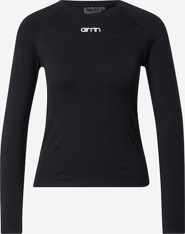 T-shirt aim'n en noir : devant