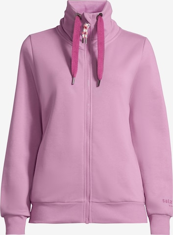 salzhaut Sweatjacke 'Rackeln' in Pink: Vorderseite