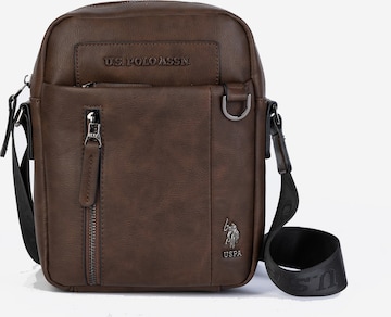 Sac à bandoulière 'Cambridge' U.S. POLO ASSN. en marron : devant