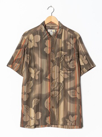Caribbean Joe Button Up Shirt in M in Brown: front
