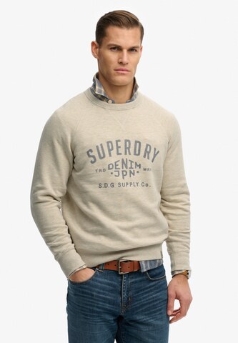 Sweat-shirt Superdry & Co en beige : devant