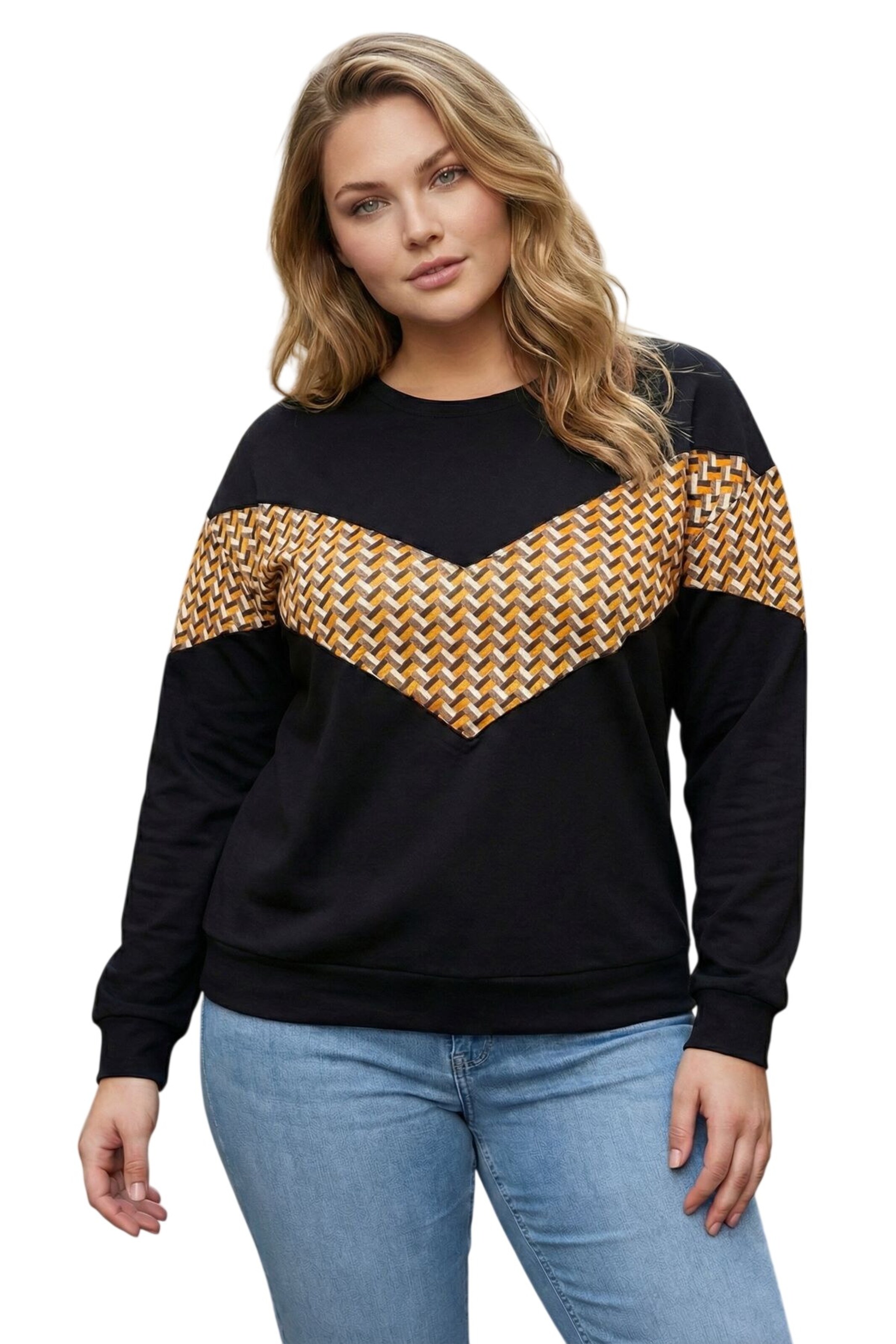 Stil Diva Sweatshirt in Schwarz: Vorderseite