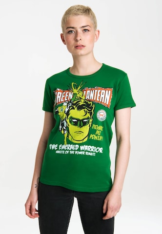 LOGOSHIRT Shirt 'Green Lantern – Power' in Groen: voorkant