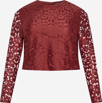 ABOUT YOU Curvy Shirt 'Flora' in Red: front