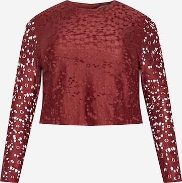 ABOUT YOU Curvy Shirt 'Flora' in Rood: voorkant