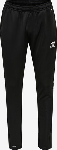 Hummel Regular Workout Pants in Black: front