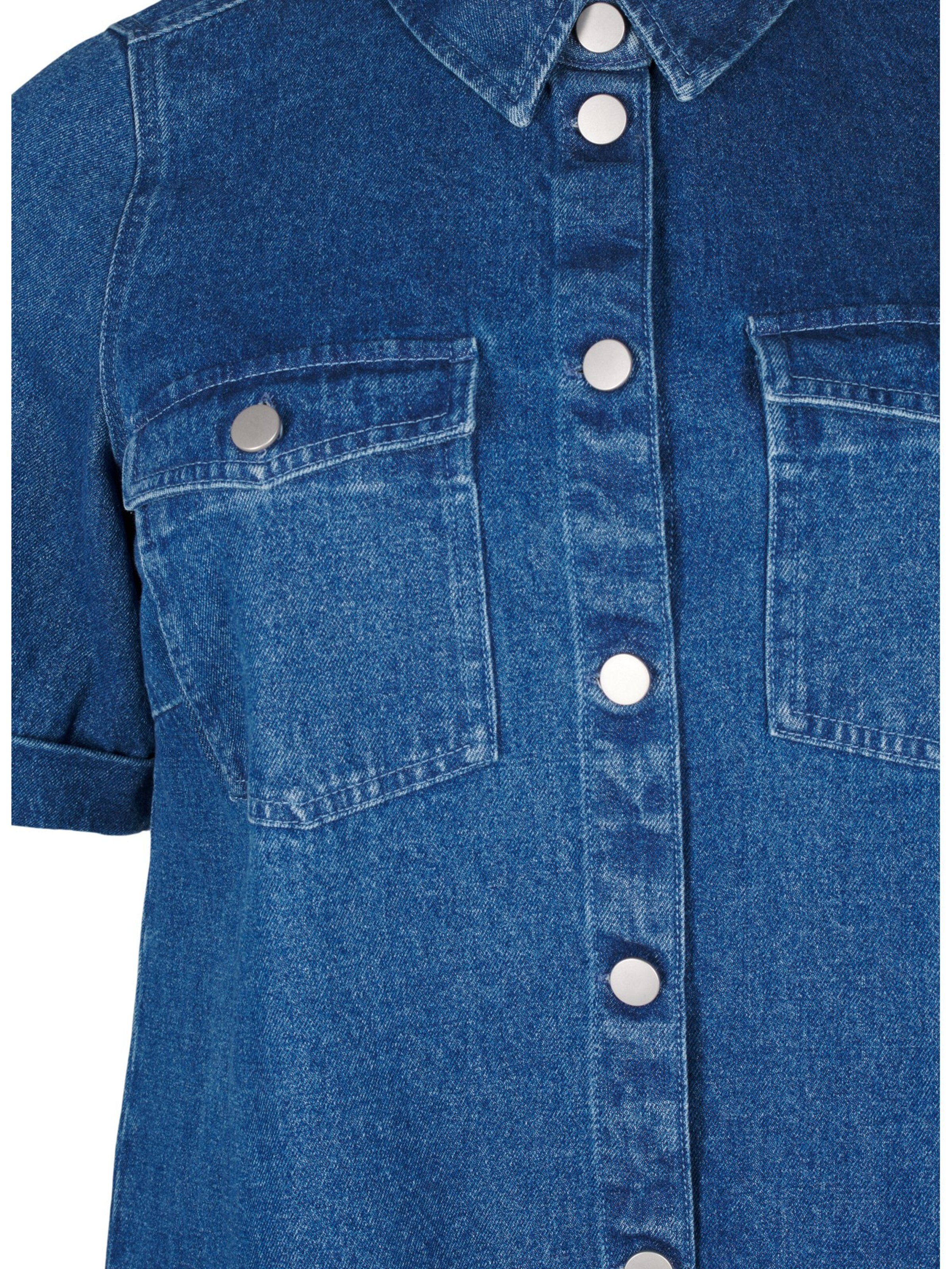 Zizzi Košeľové šaty 'Vami' - Modrá