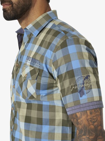 Jan Vanderstorm Comfort fit Button Up Shirt 'Thiade' in Green