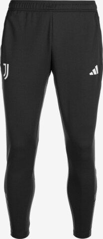 ADIDAS PERFORMANCE Slim fit Workout Pants 'Juventus Turin Tiro 23' in Grey: front