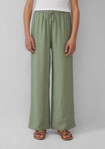 s.Oliver - Pierna ancha Pantalón en verde: frente