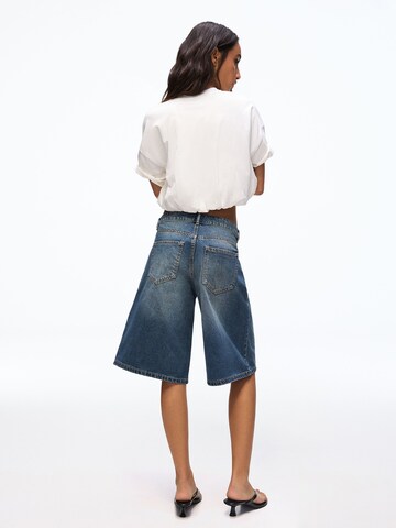 BershkaBaggy Traperice - plava boja