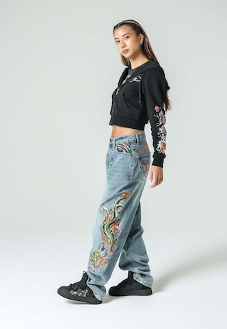 Loosefit Jean 'Crawling Dragon' Ed Hardy en bleu