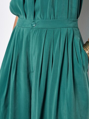 Wide Leg Pantalon Apricot en bleu