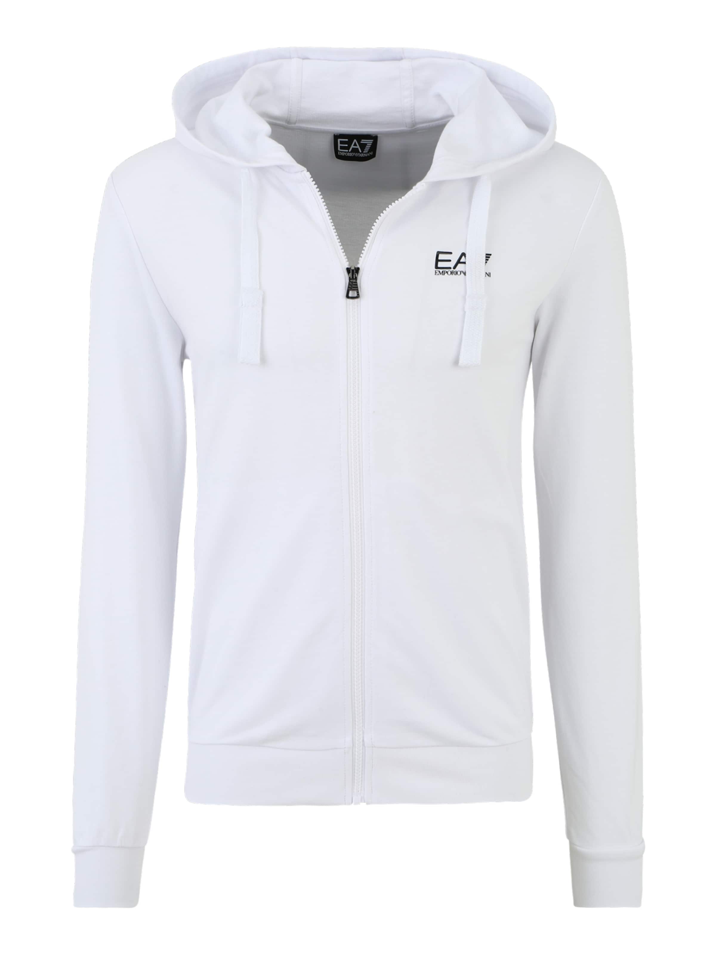 EA7 Emporio Armani Veste de survêtement en noir / blanc, Vue avec produit