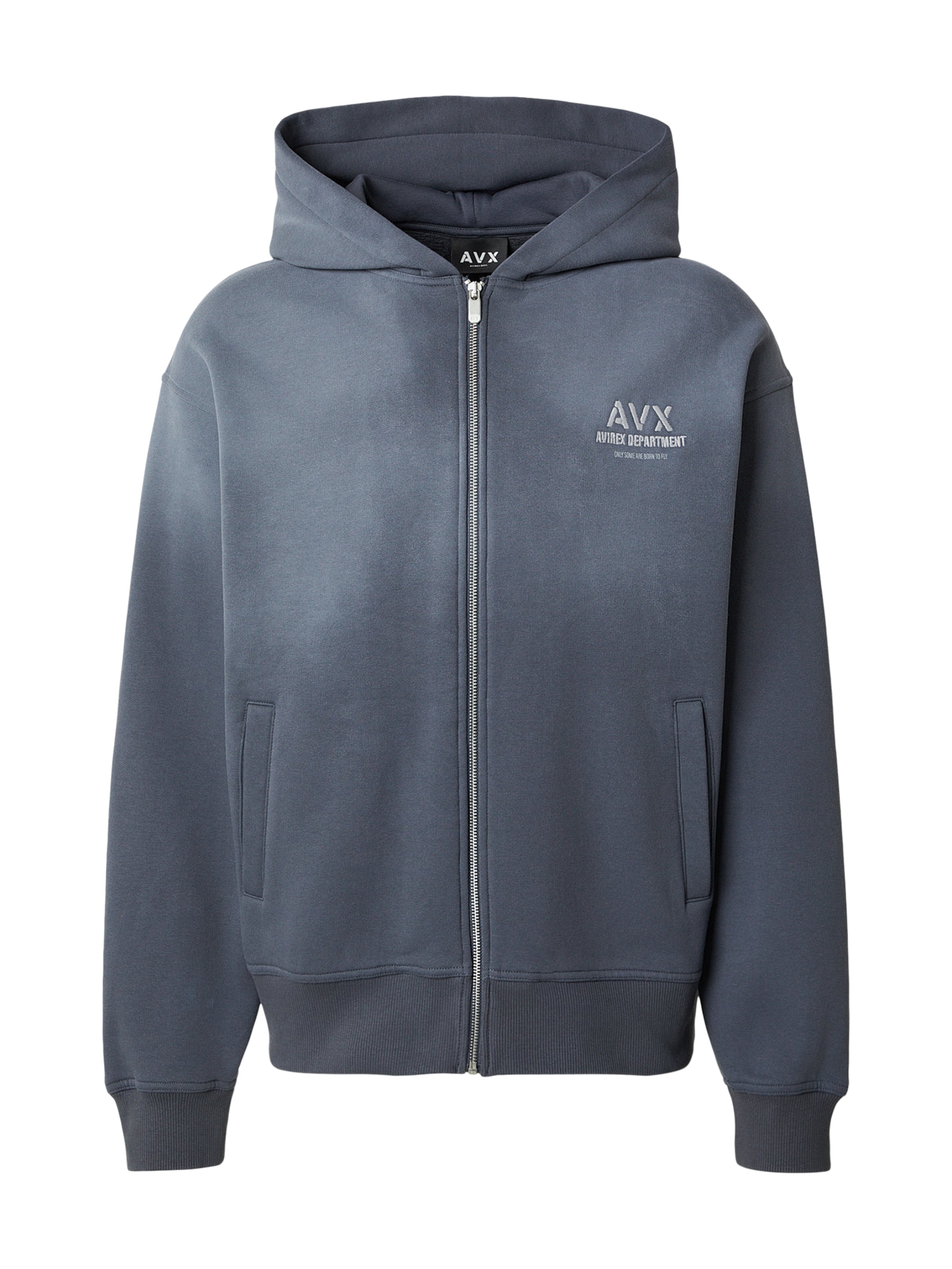 Giacca di felpa sportiva di Avirex in grigio: frontale