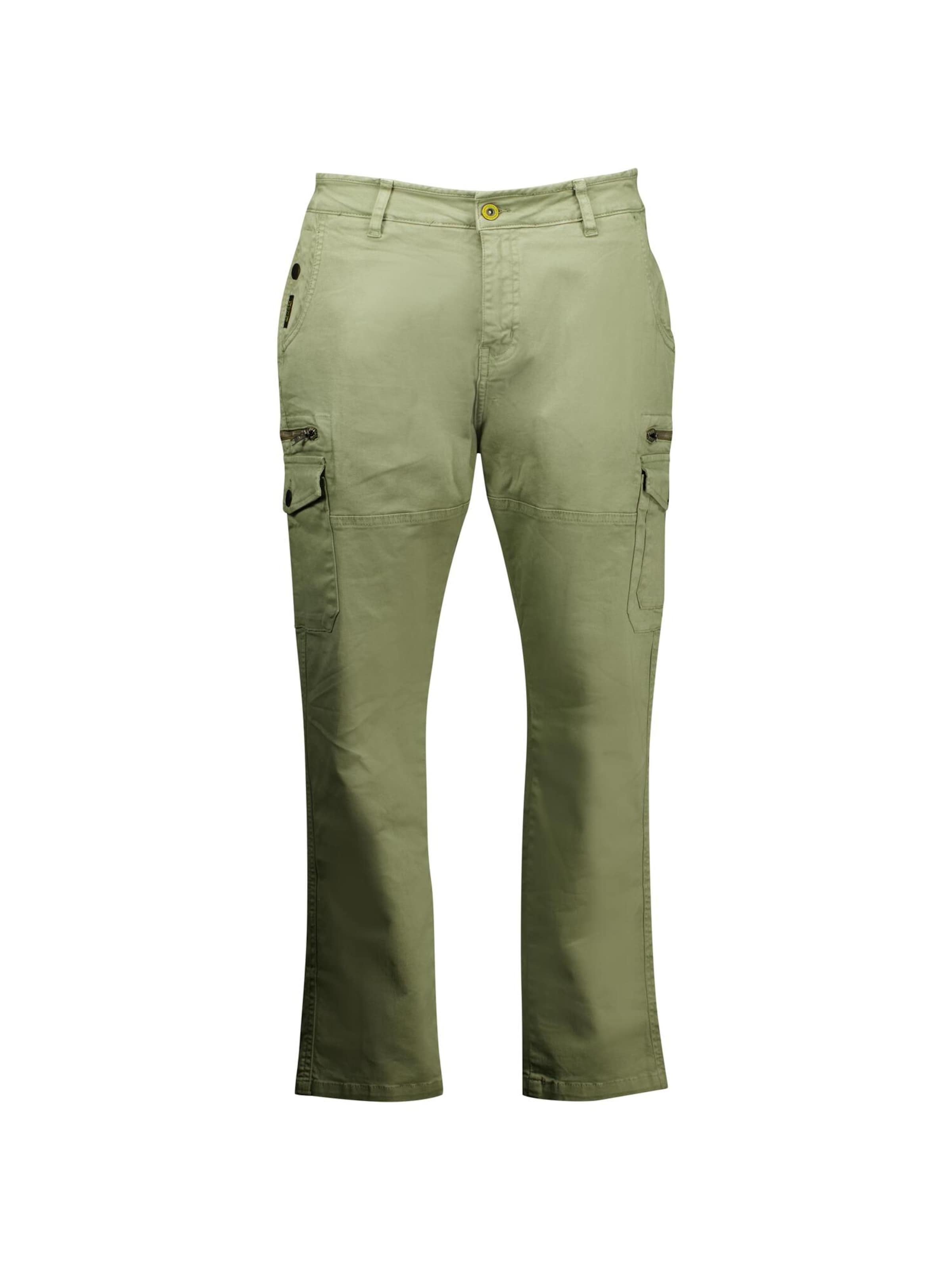Pantalon cargo 'Danason' Deeluxe en vert : devant