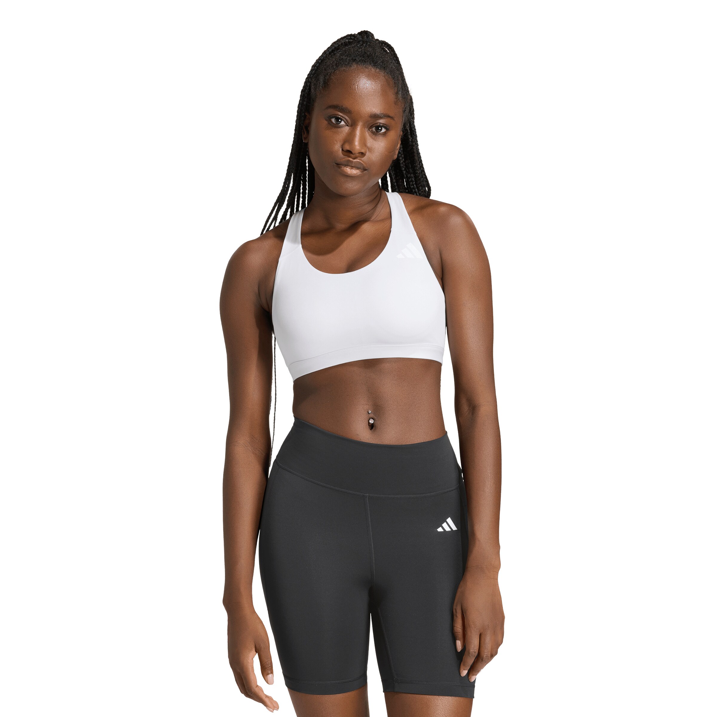 ADIDAS PERFORMANCE Korzetová Sportovní podprsenka 'Optime Essentials' – fialová: přední strana
