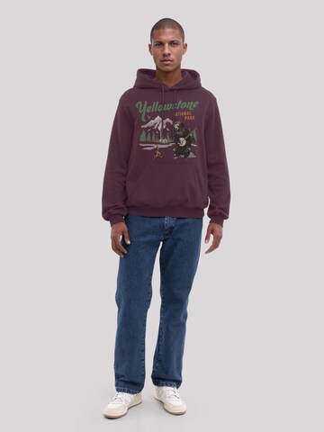 Sweat-shirt 'US National Parks Yellowstone Bear Playing Banjo' F4NT4STIC en violet