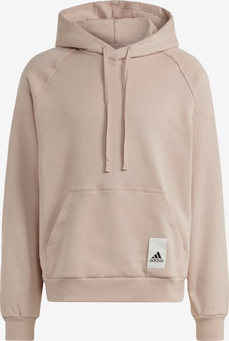 ADIDAS SPORTSWEAR Athletic Sweatshirt 'Lounge Fleece' in Brown: front