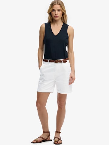 Superdry & Co Regular Chino Pants in White: front