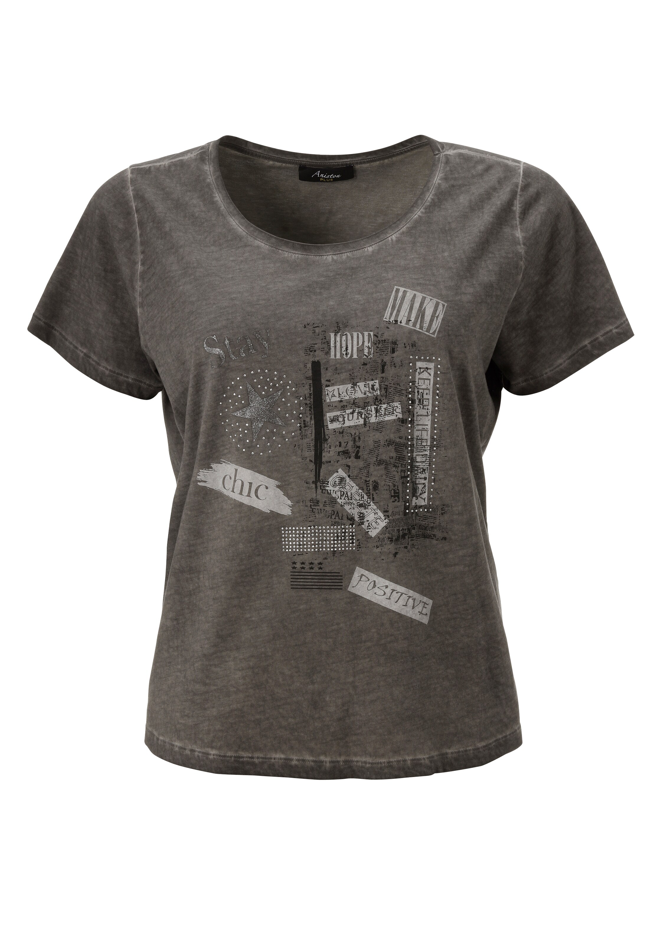 Aniston T-Shirt in Grau: Vorderseite