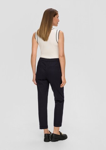 Effilé Pantalon à plis s.Oliver BLACK LABEL en bleu