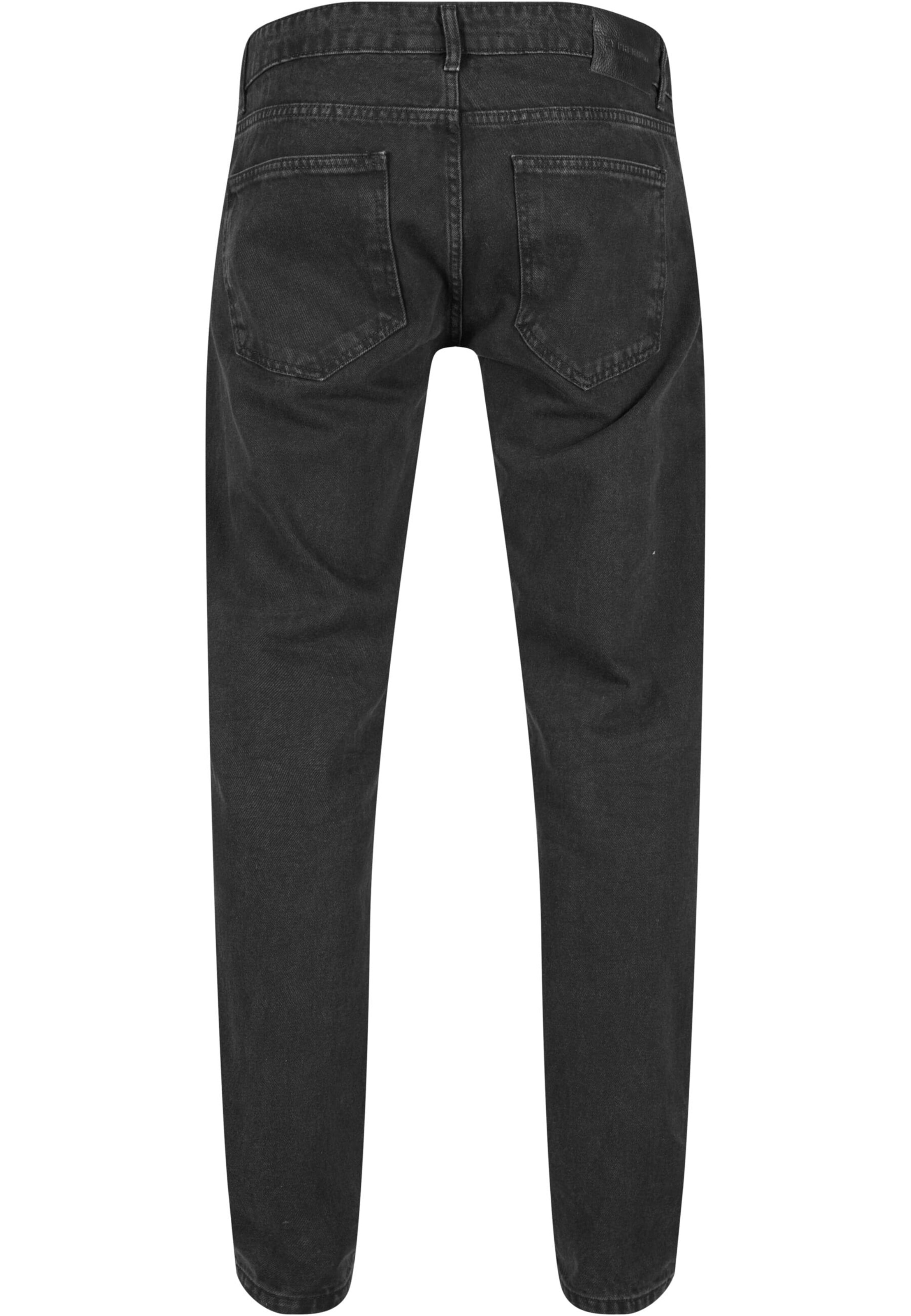 2Y Premium Tapered Jeans in Schwarz