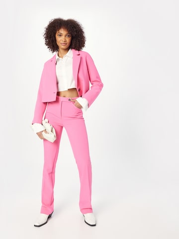 Sisley Regular Trousers with creases in Pink