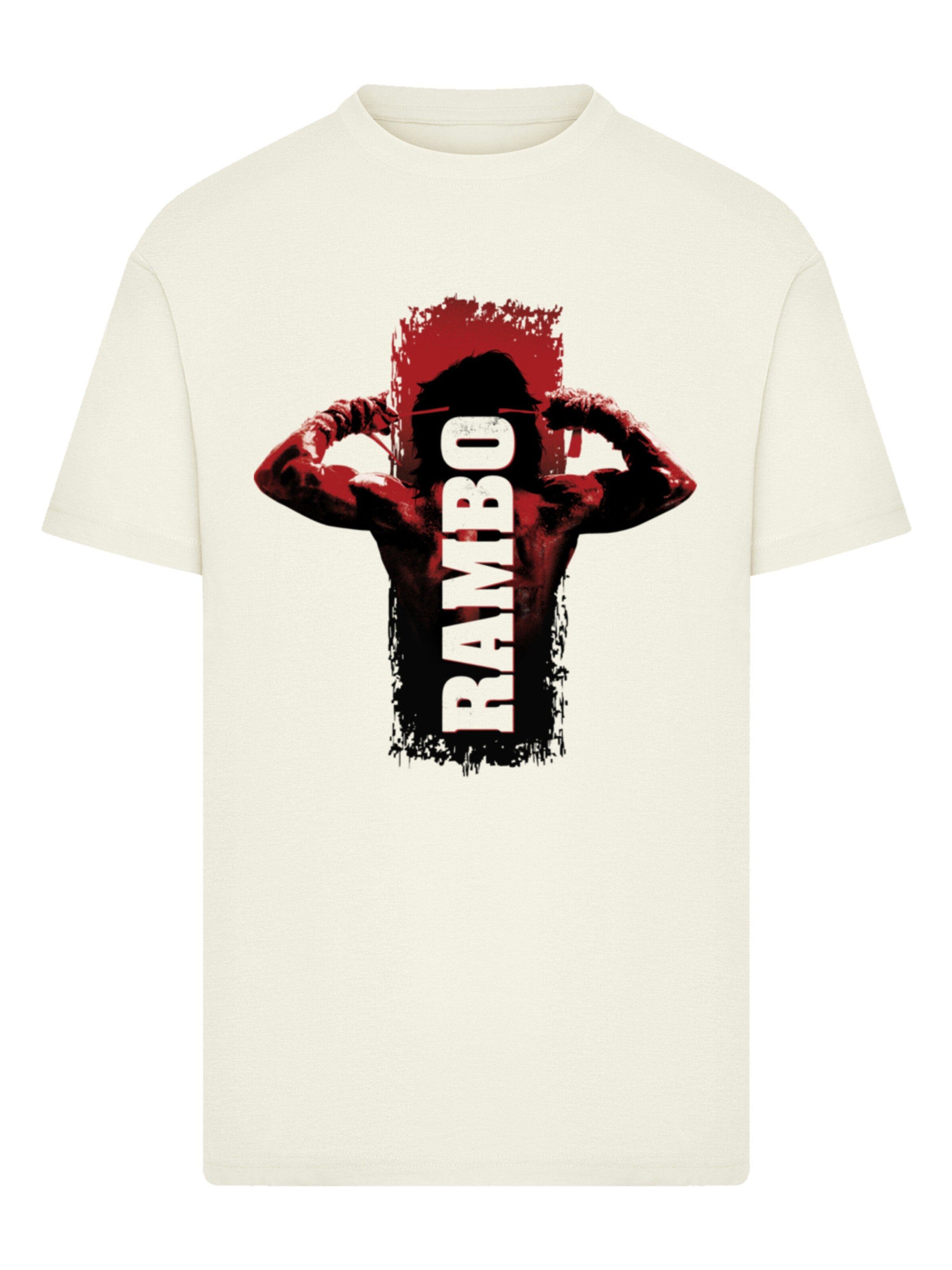 F4NT4STIC Shirt 'Rambo III Tying Sweatband' in Beige: front