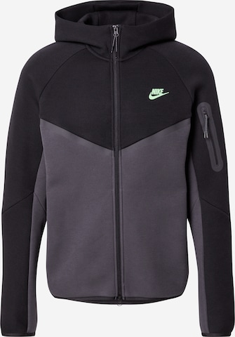 Nike Sportswear Tepláková bunda 'TECH FLEECE' - Čierna: predná strana