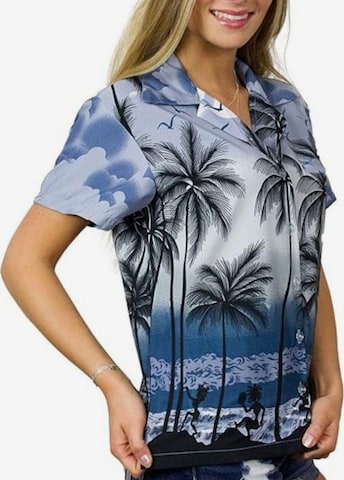 King Kameha Blouse 'Beach' in Grey: front