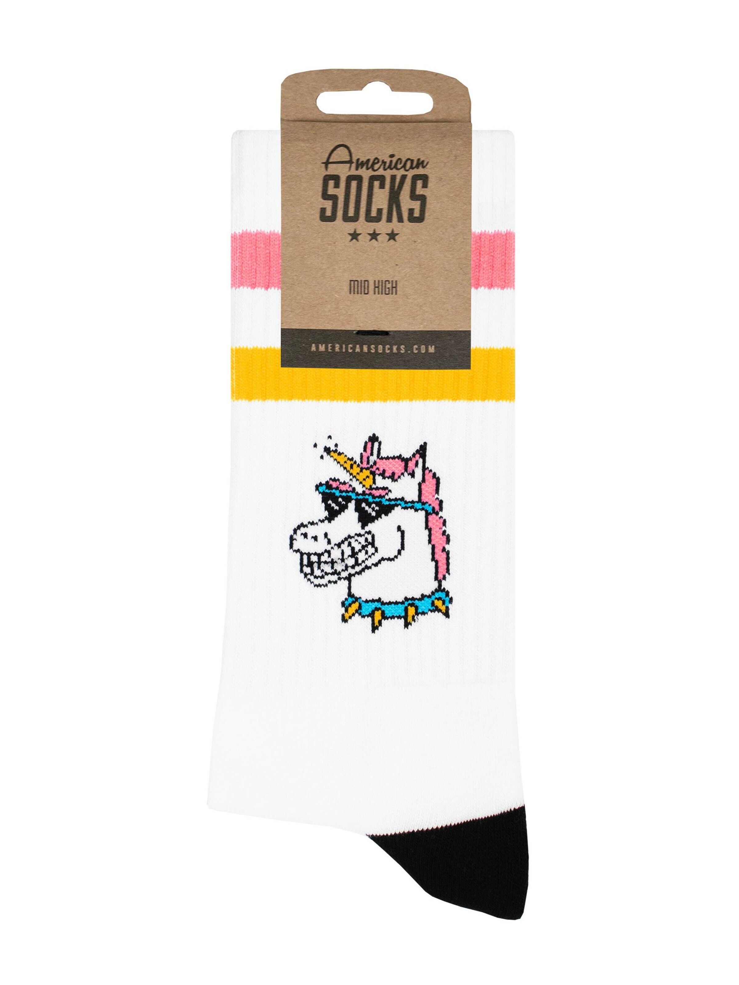 American Socks Socks 'Unicorn' in White: front