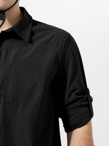 Youthup Comfort fit Button Up Shirt in Black