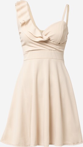 Robe de cocktail 'JOLENE' WAL G. en beige : devant