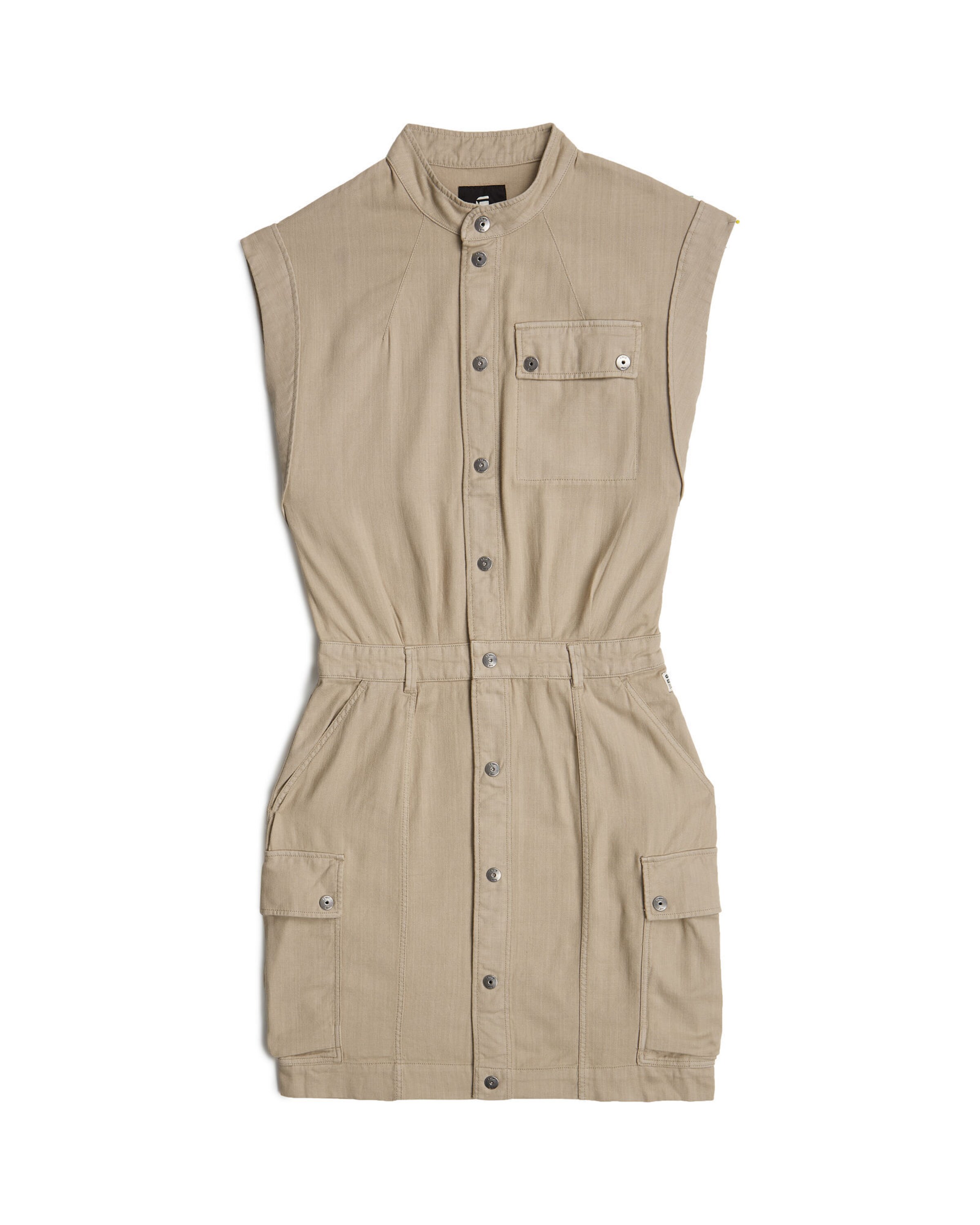 G-STAR Button Up Dress 'Pocket' in Grün: Vorderseite