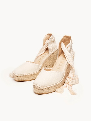 Alhamas - Sandalias 'Alpargata Cuña 10 cm' en beige
