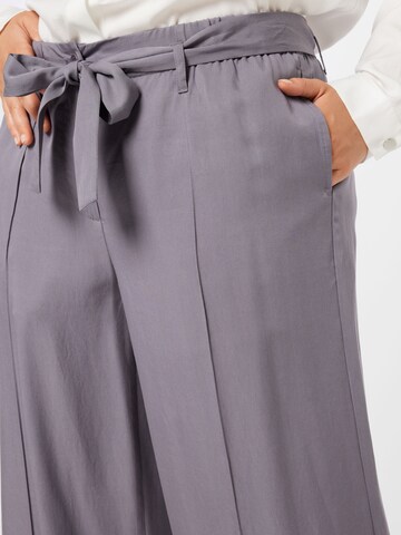 SAMOON Široke hlačnice Hlače na rob | vijolična barva