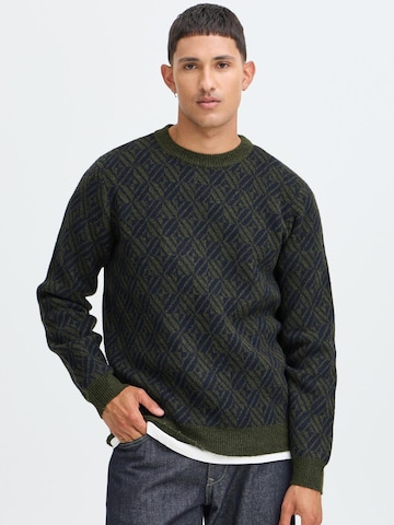 BLEND - Jersey 'BHBrono ONeck Knit' en verde: frente