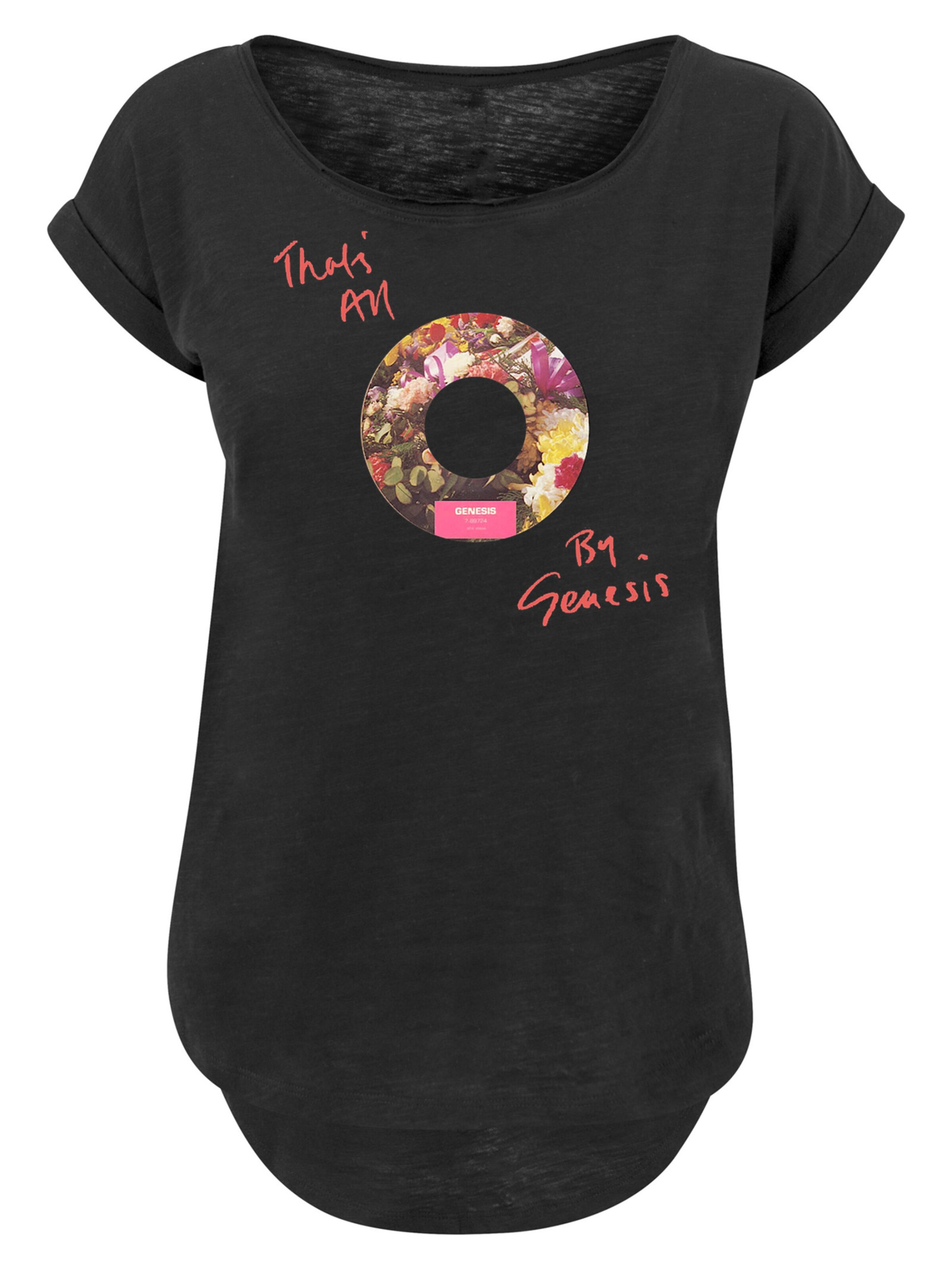 F4NT4STIC Shirt 'Rockband Genesis That's All 45' in Zwart: voorkant