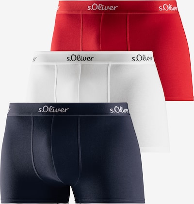 XL dydžio Boxer trumpikės iš s.Oliver, spalva – nakties mėlyna / spanguolių spalva / juoda / balta, Prekių apžvalga