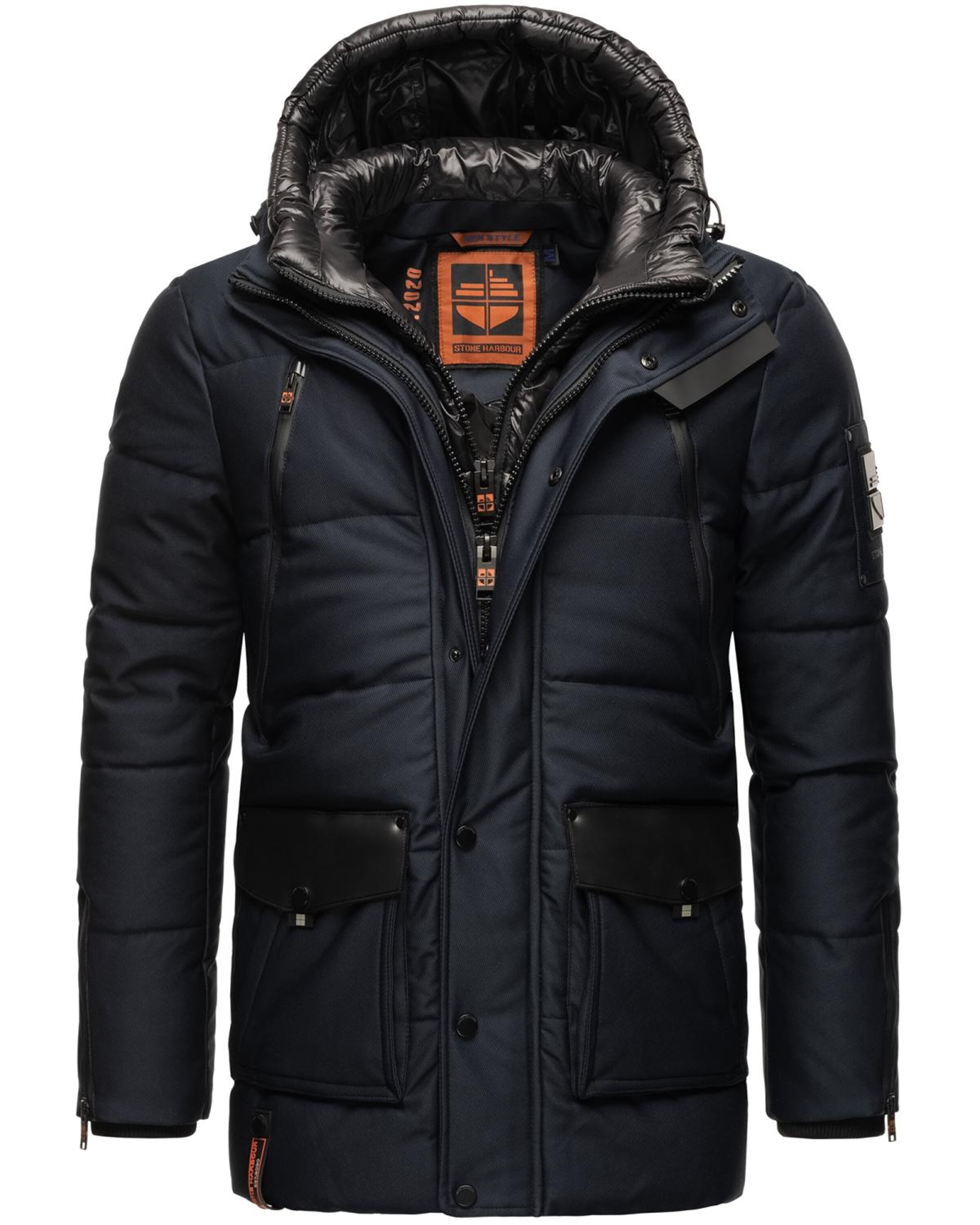 STONE HARBOUR Winter jacket 'Mitjaa' in Blue: front