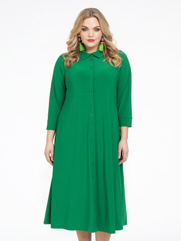 Robe-chemise 'Dolce' Yoek en vert : devant