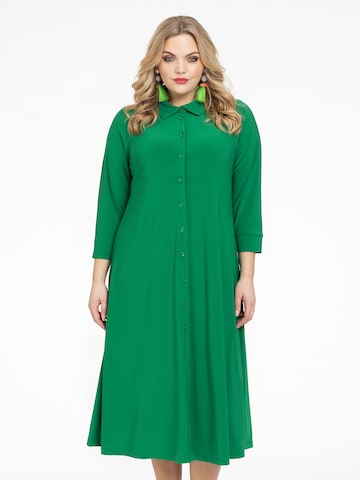 Yoek Shirt Dress 'Dolce' in Green: front