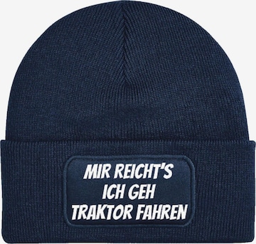 Youth Designz Mütze 'Mir reichts – Traktor fahren' in Blau: Vorderseite