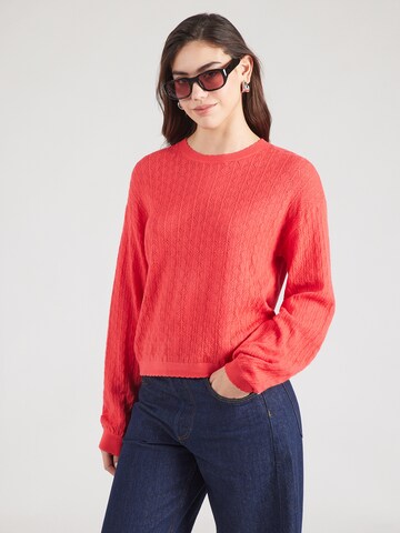 VILA Sveter 'VIEMI' - Červená: predná strana