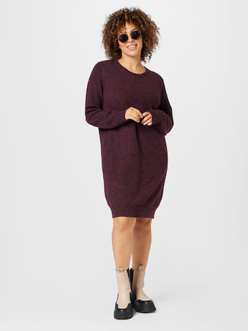 Vero Moda Curve Knitted dress 'Doffy' in Red