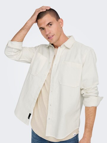 Only & Sons - Regular Fit Camisa 'Alp' em branco