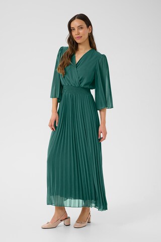 Cream Dress 'Aluna' in Green: front