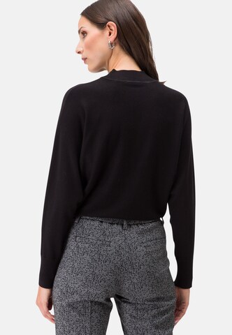 zero Strickpullover mit Stehkragen in Schwarz